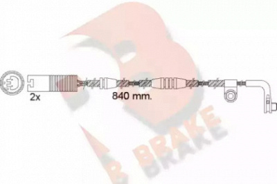 R BRAKE 610502rb -  Сигнализатор, износ тормозных колодок